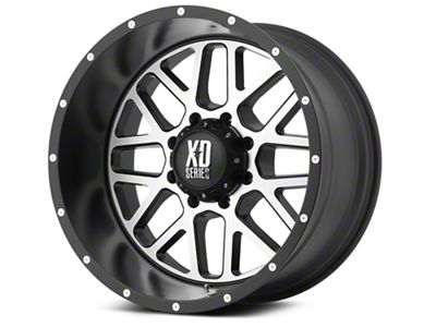 XD Grenade Satin Black Machined 6-Lug Wheel; 22x9.5; 30mm Offset (16-24 Titan XD)