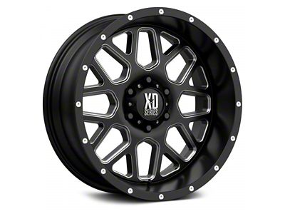 XD Grenade Satin Black Milled 6-Lug Wheel; 20x9; 0mm Offset (16-24 Titan XD)