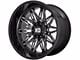 XD Gunner Gloss Black Milled 6-Lug Wheel; 22x10; -18mm Offset (16-24 Titan XD)