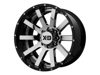 XD Heist Chrome Center with Gloss Black Milled Lip 6-Lug Wheel; 20x12; -44mm Offset (16-24 Titan XD)