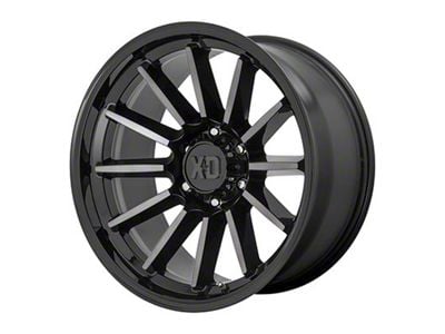 XD Luxe Gloss Black Machined with Gray Tint 6-Lug Wheel; 20x9; 18mm Offset (16-24 Titan XD)