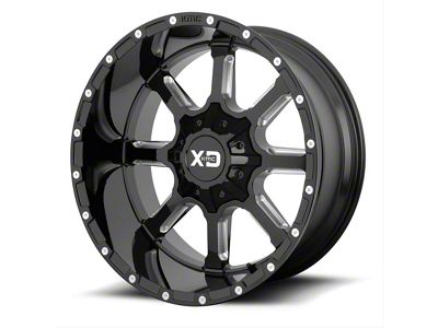 XD Mammoth Gloss Black Milled 6-Lug Wheel; 24x14; -76mm Offset (16-24 Titan XD)