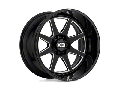 XD Pike Gloss Black Milled 6-Lug Wheel; 20x12; -44mm Offset (16-24 Titan XD)