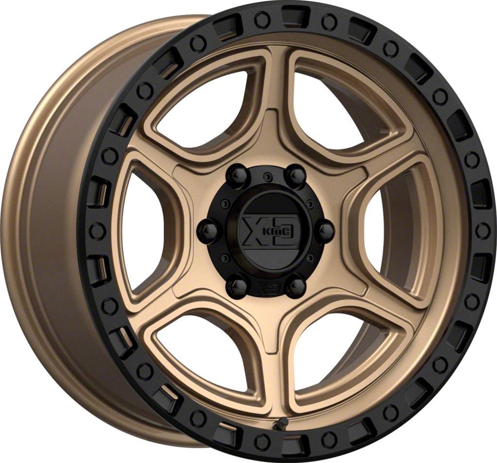 XD Titan XD Portal Satin Bronze with Satin Black Lip 6-Lug Wheel; 18x8 ...