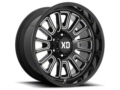 XD Rover Gloss Black Milled 6-Lug Wheel; 22x10; -18mm Offset (16-24 Titan XD)