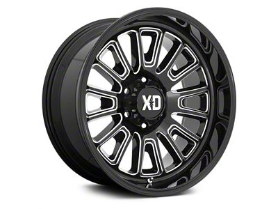 XD Rover Gloss Black Milled 6-Lug Wheel; 24x12; -44mm Offset (16-24 Titan XD)