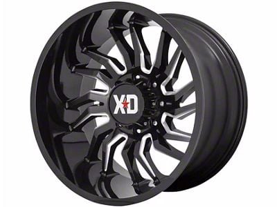 XD Tension Gloss Black Milled 6-Lug Wheel; 20x10; -18mm Offset (16-24 Titan XD)