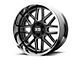 XD Grenade Gloss Black Milled with Chrome Lip 6-Lug Wheel; 22x10; -18mm Offset (22-24 Tundra)