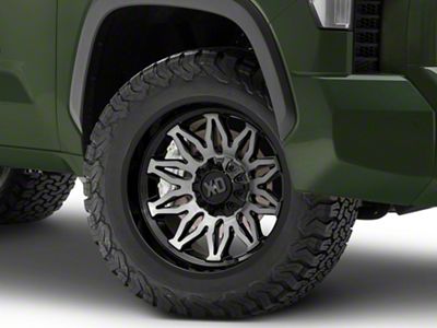 XD Gunner Gloss Black Machined with Gray Tint 6-Lug Wheel; 20x10; -18mm Offset (22-24 Tundra)