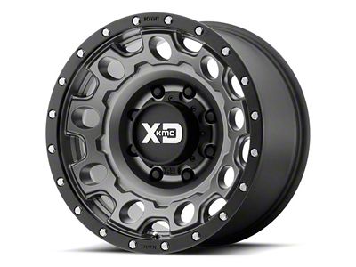 XD Holeshot Matte Gray with Black Reinforcing Ring 6-Lug Wheel; 18x9; 18mm Offset (22-24 Tundra)