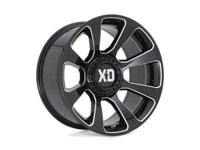 XD Reactor Gloss Black Milled 5-Lug Wheel; 20x9; 18mm Offset (14-21 Tundra)