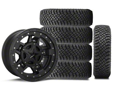 17x9 XD Rockstar III Wheel & 35in Atturo All-Terrain Trail Blade X/T Tire Package; Set of 5 (18-25 Jeep Wrangler JL)