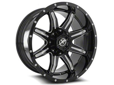 XF Offroad XF-215 Gloss Black Milled 6-Lug Wheel; 20x9; 12mm Offset (03-09 4Runner)