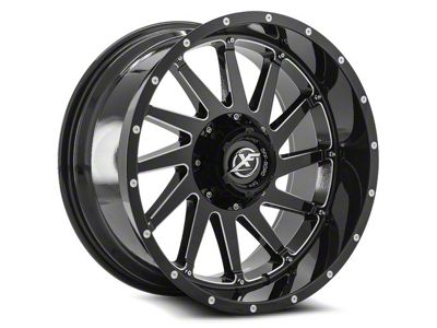 XF Offroad XF-216 Gloss Black Milled 6-Lug Wheel; 20x10; -12mm Offset (03-09 4Runner)