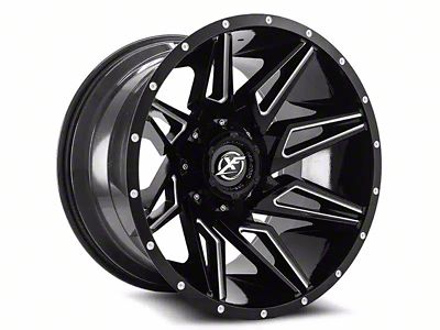 XF Offroad XF-218 Gloss Black Milled 6-Lug Wheel; 20x10; -12mm Offset (03-09 4Runner)