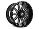 XF Offroad XF-219 Gloss Black Milled and Milled Dots 6-Lug Wheel; 17x9; 12mm Offset (03-09 4Runner)