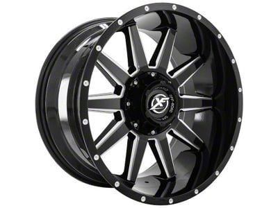 XF Offroad XF-219 Gloss Black Milled 6-Lug Wheel; 20x10; -12mm Offset (03-09 4Runner)