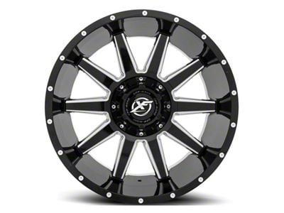 XF Offroad XF-219 Gloss Black Milled 6-Lug Wheel; 20x9; 12mm Offset (03-09 4Runner)