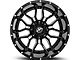 XF Offroad XF-222 Gloss Black Milled 6-Lug Wheel; 22x12; -44mm Offset (03-09 4Runner)