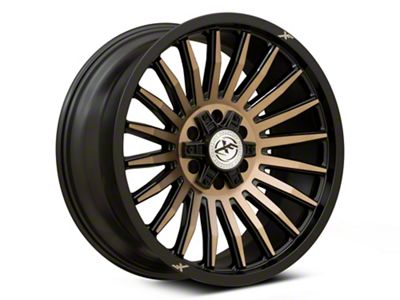 XF Offroad XF-231 Satin Black Machined with Bronze Double Dark Tint 6-Lug Wheel; 20x9; 0mm Offset (03-09 4Runner)