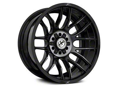 XF Offroad XF-232 Gloss Black Machined with Titanium Double Dark Tint 6-Lug Wheel; 20x9; 0mm Offset (03-09 4Runner)