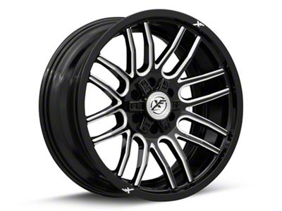 XF Offroad XF-232 Gloss Black Milled 6-Lug Wheel; 20x10; -12mm Offset (03-09 4Runner)