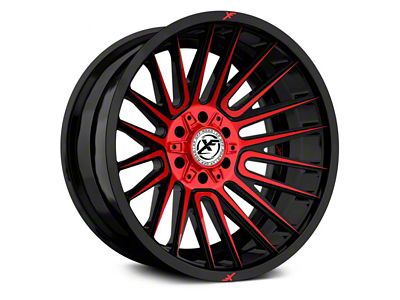 XF Offroad XF-234 Gloss Black Red Machined 6-Lug Wheel; 20x10; -12mm Offset (03-09 4Runner)