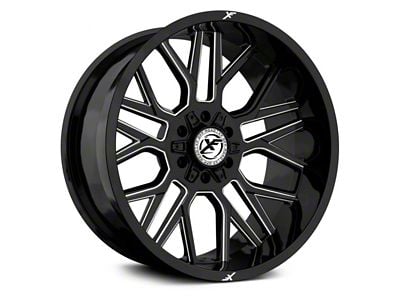 XF Offroad XF-235 Gloss Black Milled 6-Lug Wheel; 20x9; 12mm Offset (03-09 4Runner)