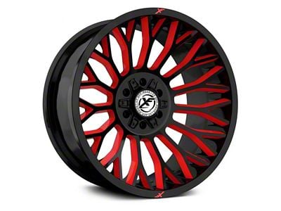 XF Offroad XF-237 Gloss Black with Red Windows 6-Lug Wheel; 20x9; 12mm Offset (03-09 4Runner)