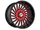 XF Offroad XF-239 Gloss Black Red Machined 6-Lug Wheel; 20x10; -12mm Offset (03-09 4Runner)