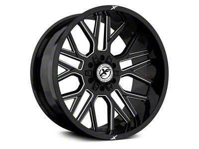 XF Offroad XF-235 Gloss Black Milled 6-Lug Wheel; 20x10; -12mm Offset (04-15 Titan)