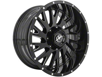 XF Offroad XF-221 Gloss Black Milled 5-Lug Wheel; 20x10; -12mm Offset (07-13 Tundra)