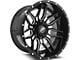 XF Offroad XF-222 Gloss Black Milled 5-Lug Wheel; 20x9; 12mm Offset (07-13 Tundra)