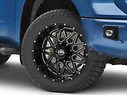 XF Offroad XF-211 Gloss Black Milled 5-Lug Wheel; 20x10; -12mm Offset (14-21 Tundra)