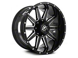 XF Offroad XF-219 Gloss Black Milled 5-Lug Wheel; 20x9; 0mm Offset (14-21 Tundra)