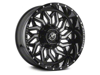 XF Offroad XF-228 Gloss Black Milled 5-Lug Wheel; 20x12; -44mm Offset (14-21 Tundra)