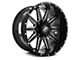 XF Offroad XF-219 Gloss Black Milled and Milled Dots 6-Lug Wheel; 18x9; 0mm Offset (2024 Tacoma)