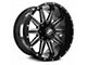 XF Offroad XF-219 Gloss Black Milled 6-Lug Wheel; 20x10; -12mm Offset (2024 Tacoma)