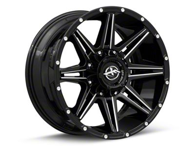 XF Offroad XF-220 Gloss Black Milled 6-Lug Wheel; 20x10; -12mm Offset (03-09 4Runner)