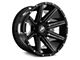 XF Offroad XF-220 Gloss Black Milled and Milled Dots 6-Lug Wheel; 18x9; 12mm Offset (10-24 4Runner)