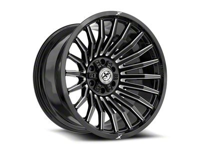 XF Offroad XF-231 Gloss Black and Milled 6-Lug Wheel; 17x9; 0mm Offset (03-09 4Runner)