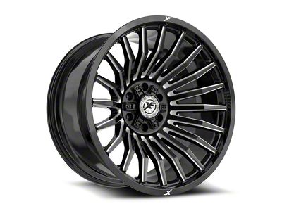 XF Offroad XF-231 Gloss Black and Milled 6-Lug Wheel; 20x10; -12mm Offset (03-09 4Runner)