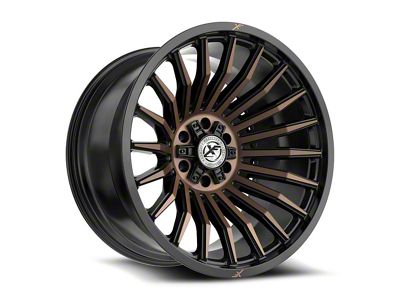 XF Offroad XF-231 Satin Black and Bronze Machined Double Dark Tint 6-Lug Wheel; 17x9; 0mm Offset (03-09 4Runner)