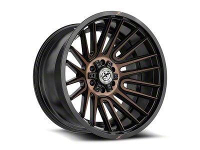 XF Offroad XF-234 Satin Black and Bronze Machined Double Dark Tint 6-Lug Wheel; 17x9; 0mm Offset (10-24 4Runner)