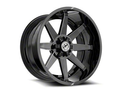 XF Offroad XF-236 Gloss Black and Milled 6-Lug Wheel; 20x9; 0mm Offset (03-09 4Runner)