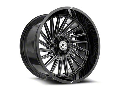 XF Offroad XF-239 Gloss Black and Milled 6-Lug Wheel; 20x9; 12mm Offset (03-09 4Runner)