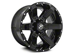 XF Offroad XF-214 Gloss Black with Gloss Black Inserts 6-Lug Wheel; 22x12; -44mm Offset (22-24 Bronco Raptor)