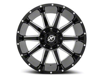 XF Offroad XF-219 Gloss Black Milled 6-Lug Wheel; 20x9; 0mm Offset (21-24 Bronco, Excluding Raptor)