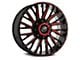 XF Offroad XF-226 Gloss Black Red Milled 6-Lug Wheel; 20x10; -24mm Offset (22-24 Bronco Raptor)