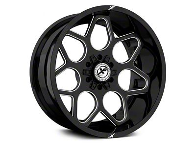 XF Offroad XF-233 Gloss Black Milled 6-Lug Wheel; 20x10; -12mm Offset (21-24 Bronco, Excluding Raptor)